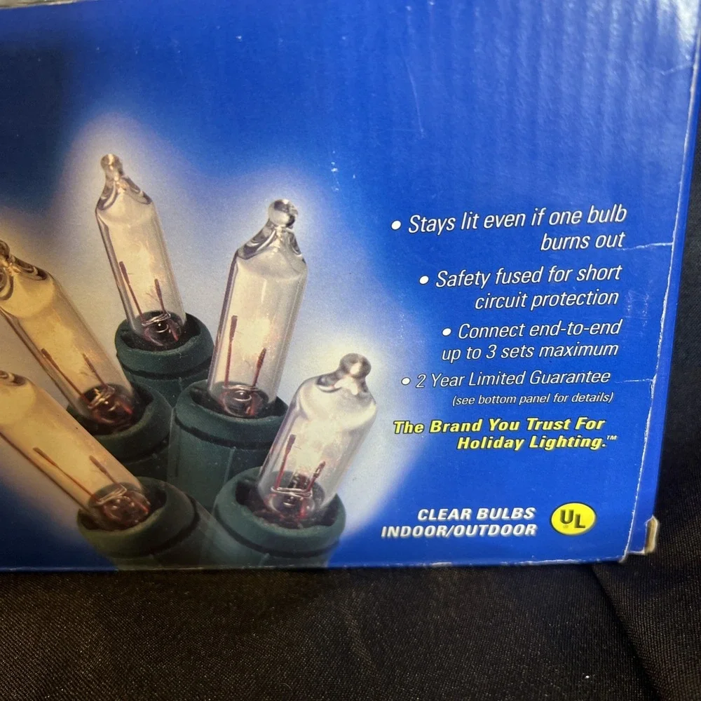 Vtg- GE 150 String A Long Merry Motion Lights -8 Functions Stays Lit 49.6ft RARE